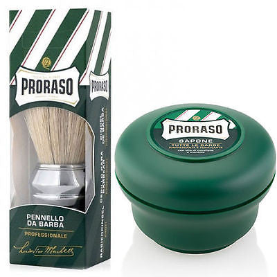 Proraso Professional Shaving Brush & 150ml Shaving Cream Bowl