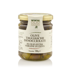 Salvo Taggiasche Olives Pitted in EVOO 180g jar