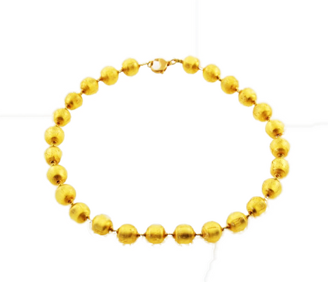 'Rialto' Necklace with Gold Round Beads