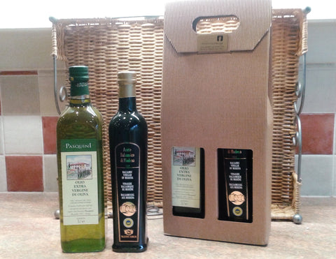 Pasquini EVOO & Manicardi Balsamic Vinegar Duo Gift