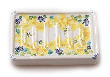 Soap Dish 'Violets & Mimosa'