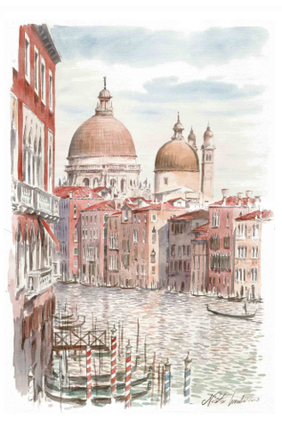 Tenderini 'Views of Venice: La Salute Basilica' Poster