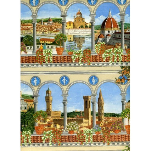Florence Monuments wrapping paper size cm. 70 x 100
