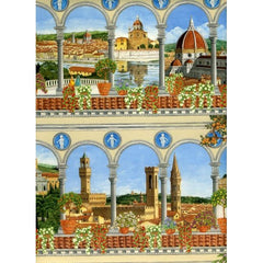 Florence Monuments wrapping paper size cm. 70 x 100