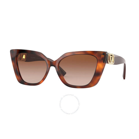 VALENTINO Women's Havana/Brown Gradient Valentino Sunglasses 56mm
